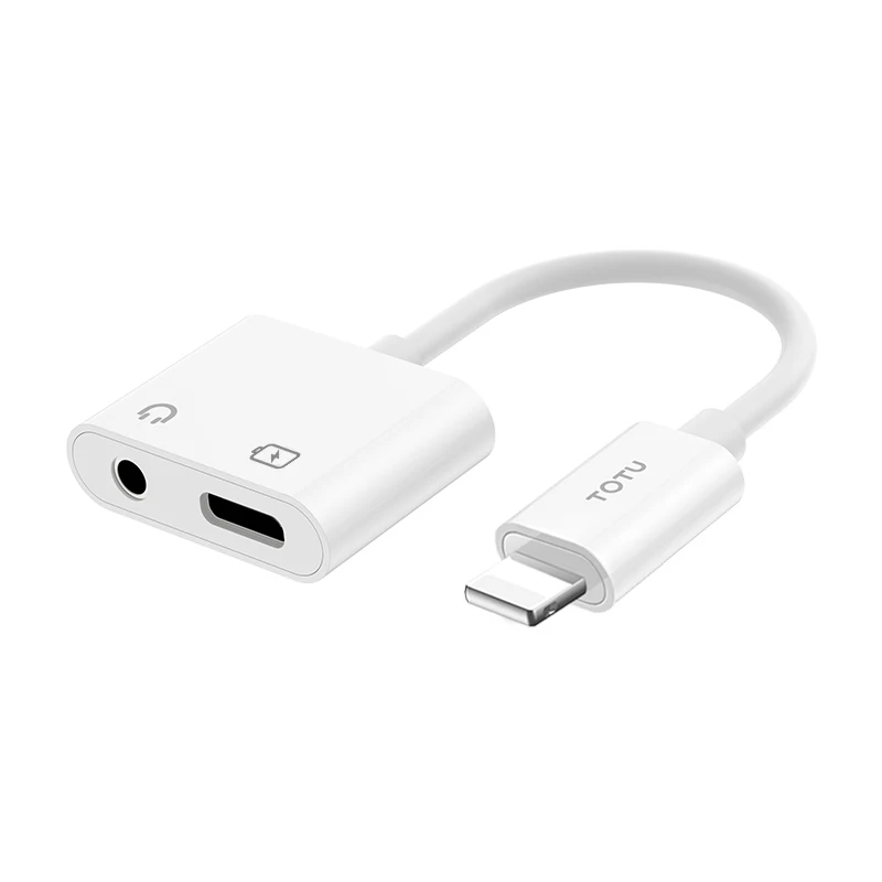 TOTU 3 in 1 Lightning Charger Adapter Cable Lightning to Lightning Interface+3.5mm/Dual Lighting Interfaces For iPhone IOS