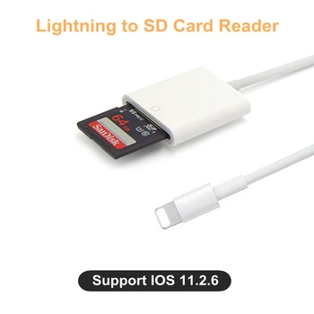 

For Lightning to SD TF Card Reader Adapter Cable Digital Camera Kit OTG Data Cable Photo Transfer for iPad iPhone X 8