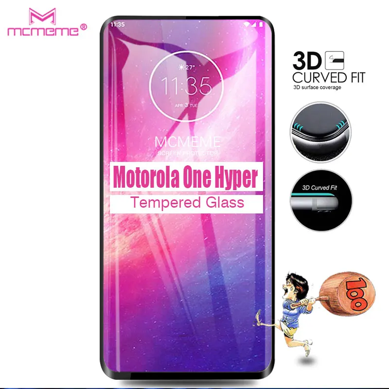 

For Motorola One Hyper Glass Tempered Screen Protector Full Cover Film For Motorola One Hyper 6.5" Tempered Protective Glass