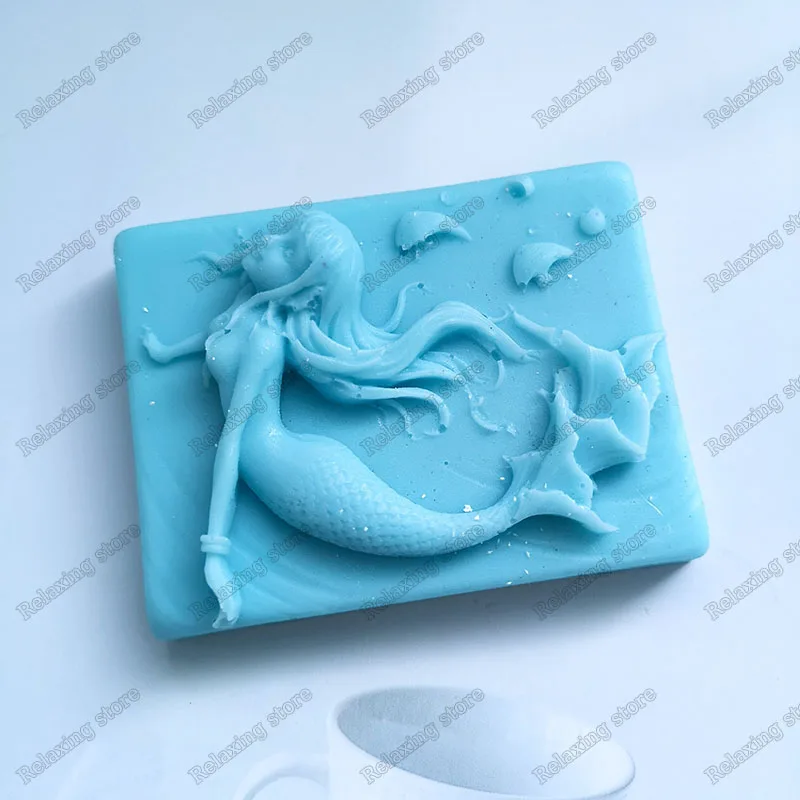 Креативное Мыло «русалка» формы DIY мыльницы силиконовые формы квадратная ручная работа Производство Мыла