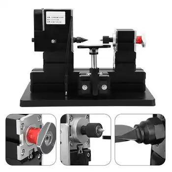 

Metal Wood-Turning Lathe 100-240V Wood Working Lathe Soft Metals for Engineering Plastics