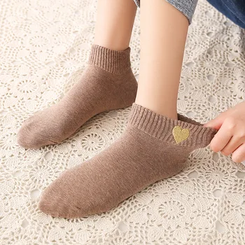 

Kawaii Socks Pack Woman 5 Pair Harajuku Cute Socks Women Cotton Love Heart Happy Sokken Skarpetki Meias Girl Short Socks Set