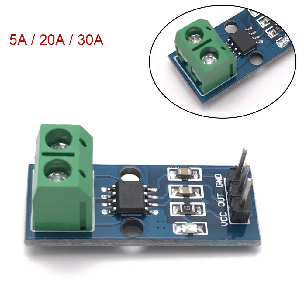 5A/20A/30A ACS712 Диапазон тока сенсор модуль для Arduino Raspberry Pi UNO