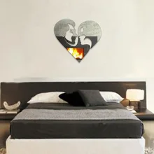 AliExpress поставка товаров день Святого Валентина в форме сердца зеркальные наклейки 3D акриловые съемные креативные декоративные наклейки на стену MS36105