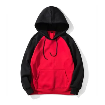 

Mens hot sale autumn winter street Color matching Multicolor hooded jacket thickening boy hoodies