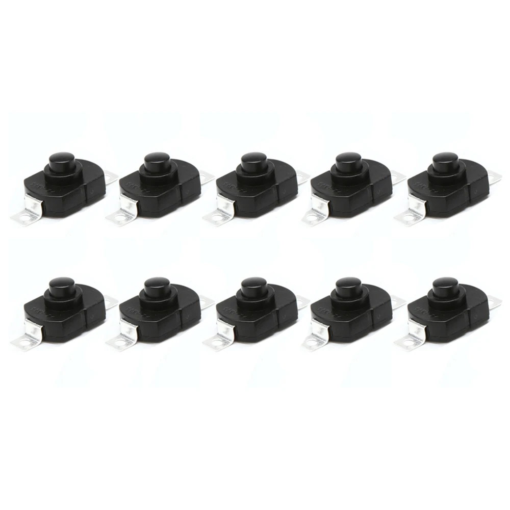 10Pcs Push Button Switch 1712KD 250V 1.5A Flashlight LOCK Table Lamp ON-OFF 17×12×9.8mm | Обустройство дома