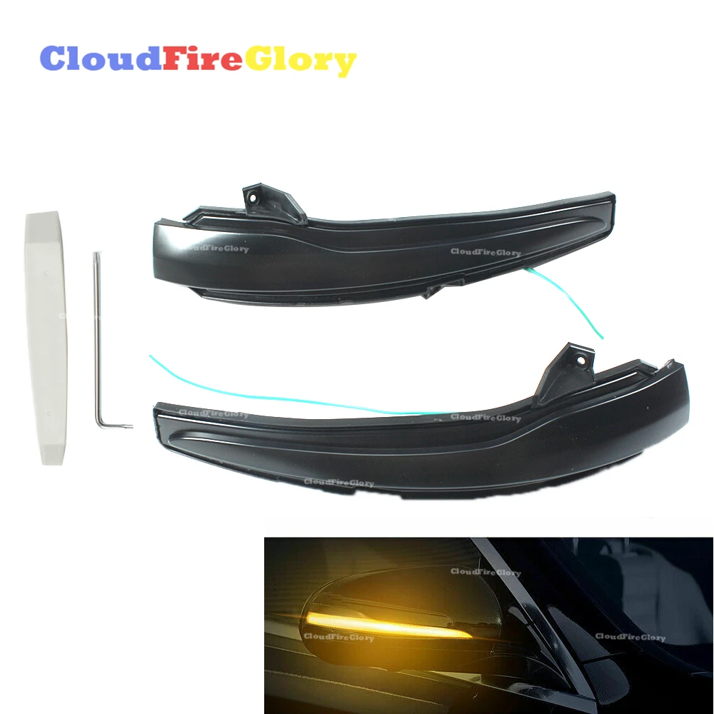 CloudFireGlory для C E S-class S пара левое и правое дымчатое динамическое боковое зеркало