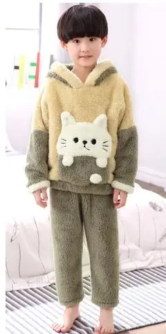 StyleV H5648 пижамы для девочек; сезон осень-зима; фланелевая Домашняя одежда из кораллового флиса для девочек-подростков; Мягкая Милая Пижама с капюшоном - Цвет: StyleV