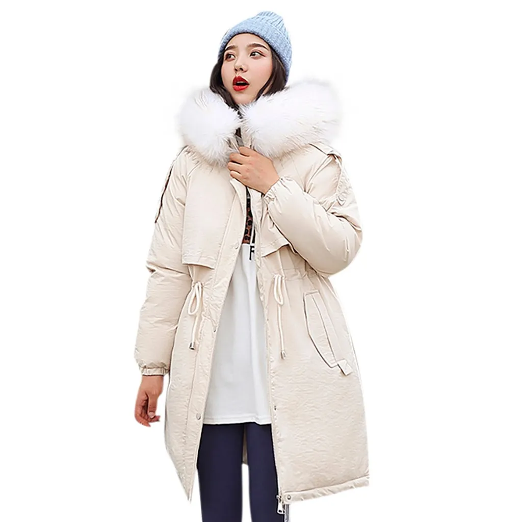 SAGACE, Женская ветровка с капюшоном, 3XL размера плюс, теплый Дафлкот, пряжка, молния,, зимняя длинная парка, пальто, верхняя одежда, 25 сентября