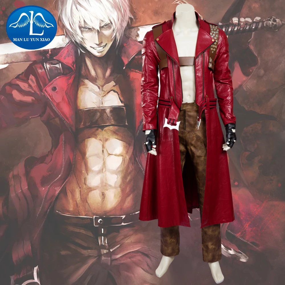 

MANLUYUNXIAO DMC New Men's Pants Dante Cosplay Costume Deluxe Halloween Trousers For Men