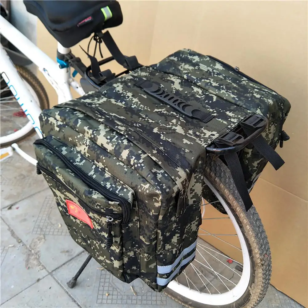 Увеличенная камуфляжная седельная сумка 35l MTB горный велосипед стойка седельная сумка многофункциональная дорожная велосипедная корзина заднее сиденье багажник сумка