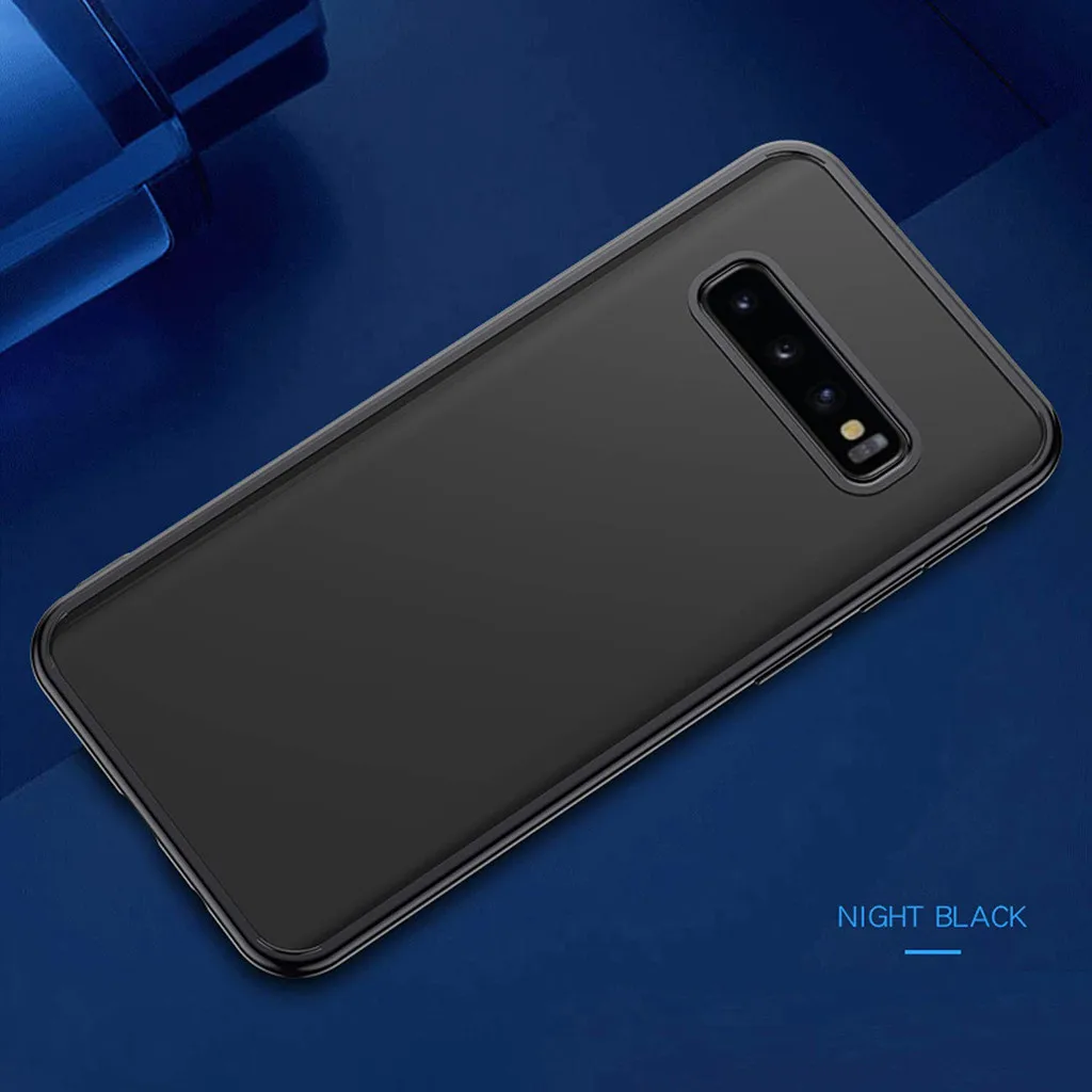 For Samsung S10 Plus Shockproof Bumper Transparent Silicone Phone case Portable Half Wrapped Phone Cases Anti-scratch Phone Case