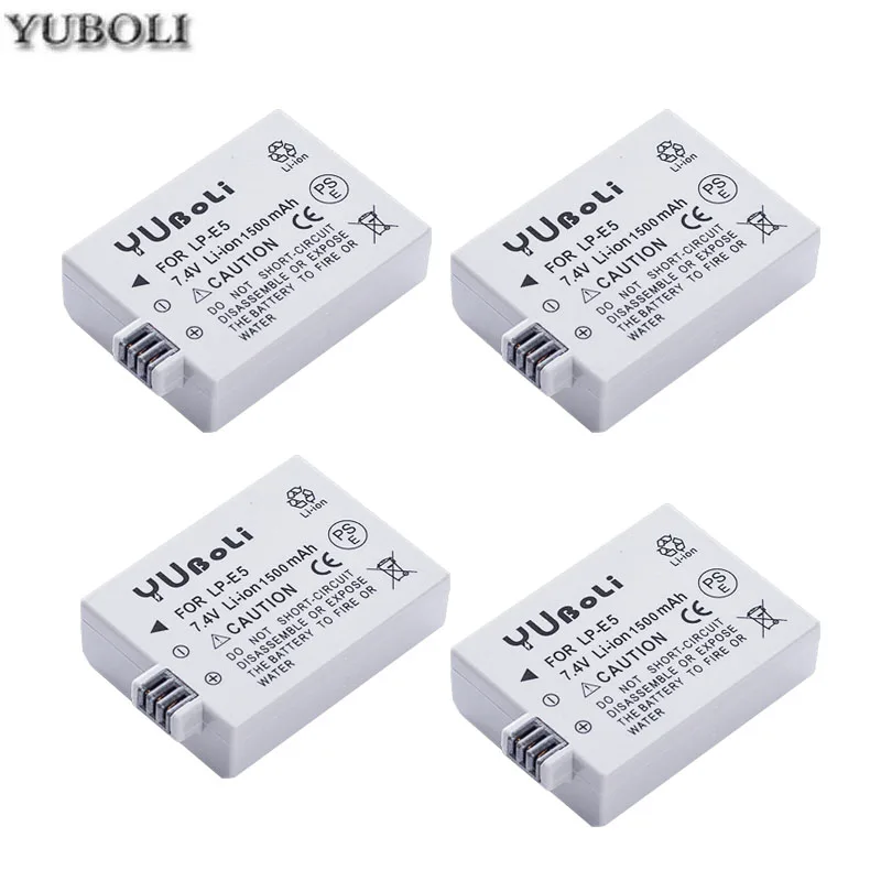 4battery 3x bateria мА/ч. аккумулятор LP-E5 LP E5 LPE5 Батарея для цифровой однообъективной зеркальной камеры Canon EOS 450D 500D 1000D Rebel XS XSi T1i поцелуй X2 X3 F SLR - Цвет: 4battery