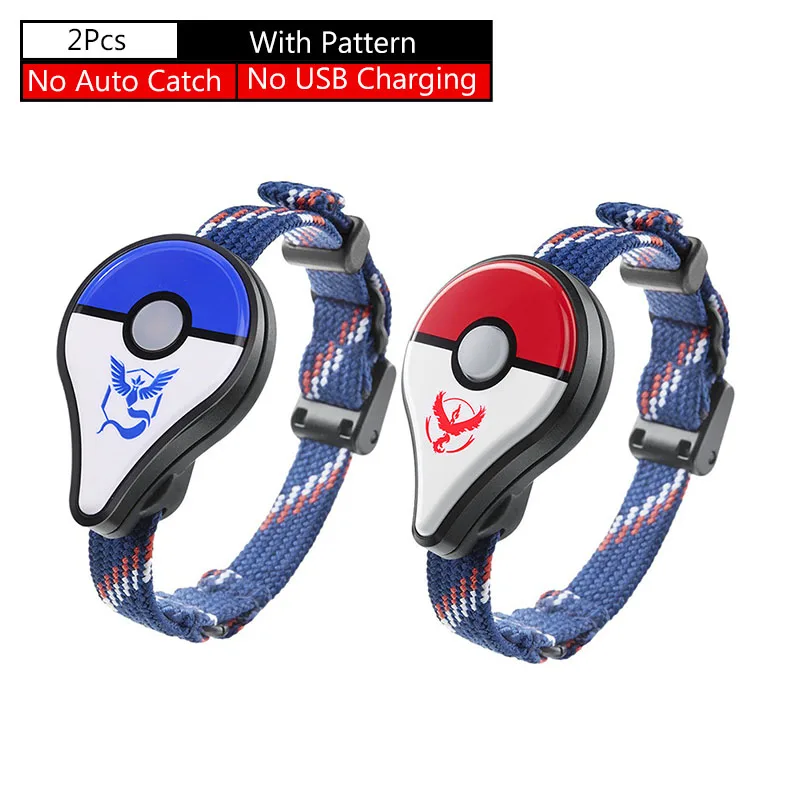 1 Red 1 Blue Pattern Автоматический улов для Pokemon GO Plus bluetooth-браслет интерактивные Фигурки игрушки для shand переключатель для Pokemon Go Plus - Цвет: 1 Red 1 Blue Pattern