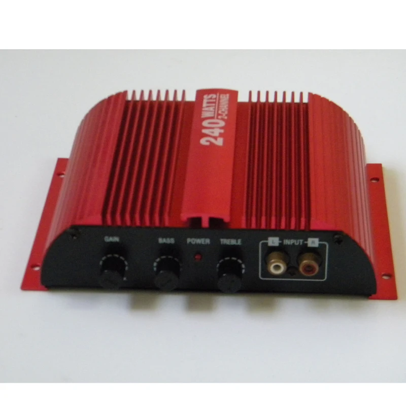 Красный 240 Вт аудио автомобиля 12V Усилитель 2 способа высокого Мощность Автомобильные усилители