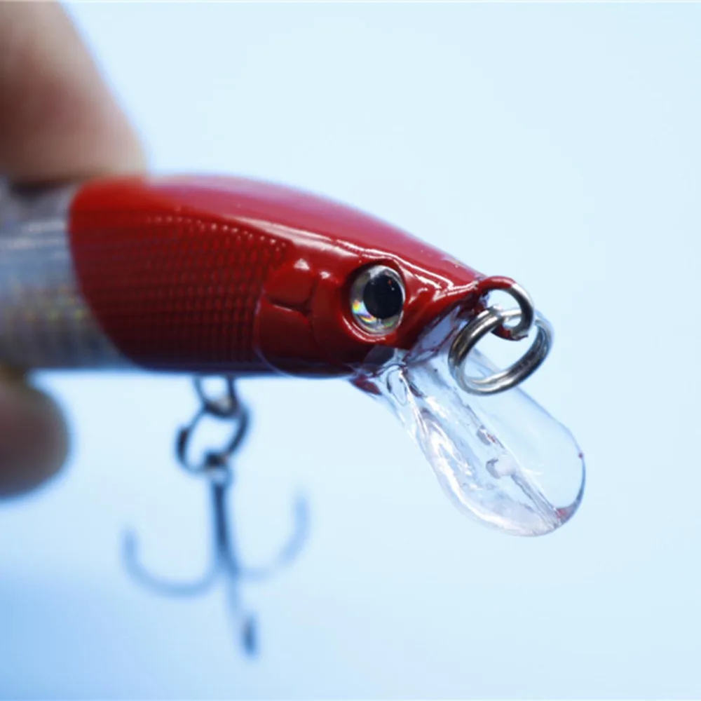  1PCS Hard Bait Minnow Fishing Lure Plastic Artificial Carp Fish Lures Jig With Hook Swim Baits Cran