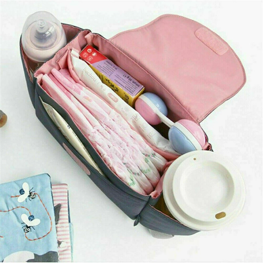 Aelicy Diaper Bag Baby Stroller Organizer Hanging Bag Backpack Buggy Cart Insulation Bottle Bag Pram Pushchair Bottle Cup 1023