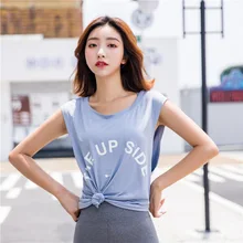 Женский спортивный жилет для фитнеса, йоги, свободная майка, дышащий жилет для спортзала атлетики, Быстросохнущий Топ без рукавов с буквенным принтом, спортивная одежда, S-L