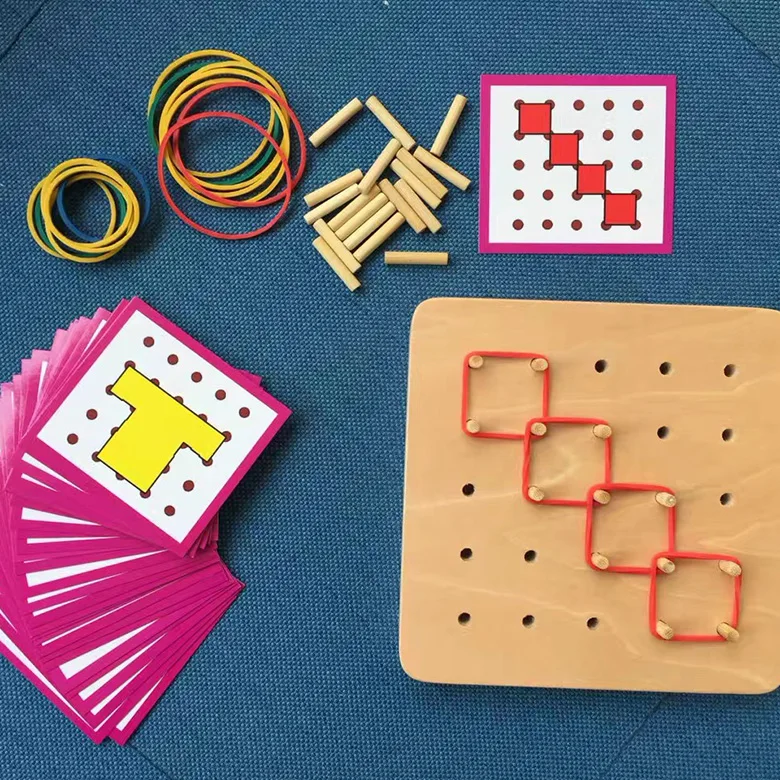 [Online Celebrity Recommended] Montessori Rubber Band Nailboard Early Childhood Mathematics Children'S Educational Toy Montessor