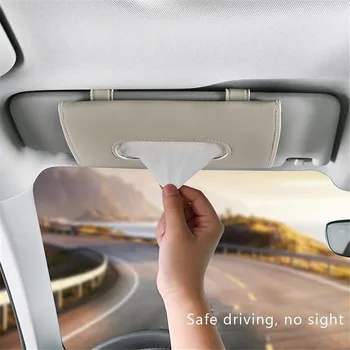 

Car Tissue Box Sunshade Paper Towel Bag Car Sun Visor Tissue Box Holder Auto Interior Storage Decoration Car Accessories