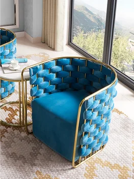 

2pcs PACK, Steel Lounge Chair with 70cm High Backrest / Fabric Upholstery with High Density Foam