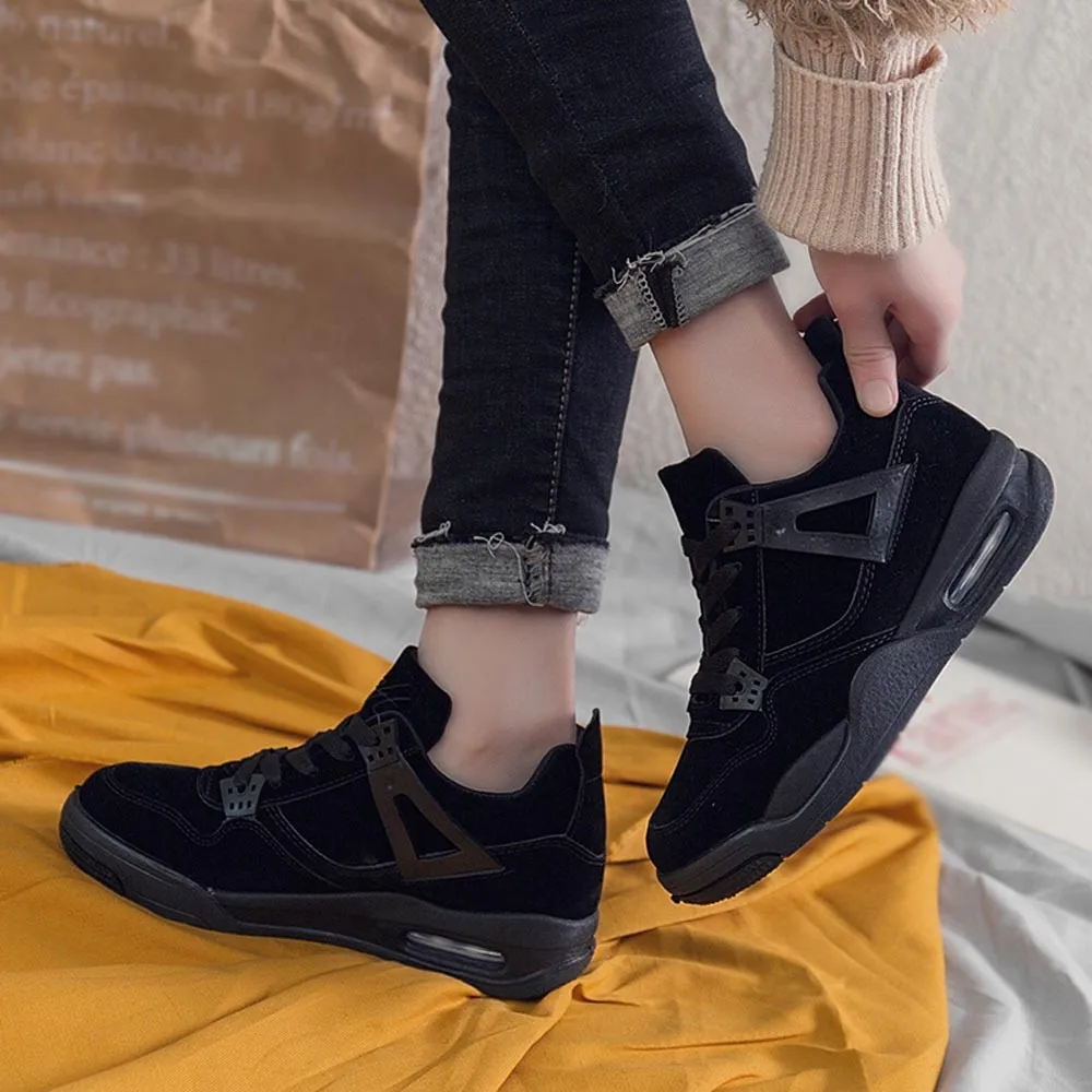 SAGACE Outdoor Travel Student High Running Flat Shoes For Women Leisure Sneakers Flat Shoes Breathable PU Shoes