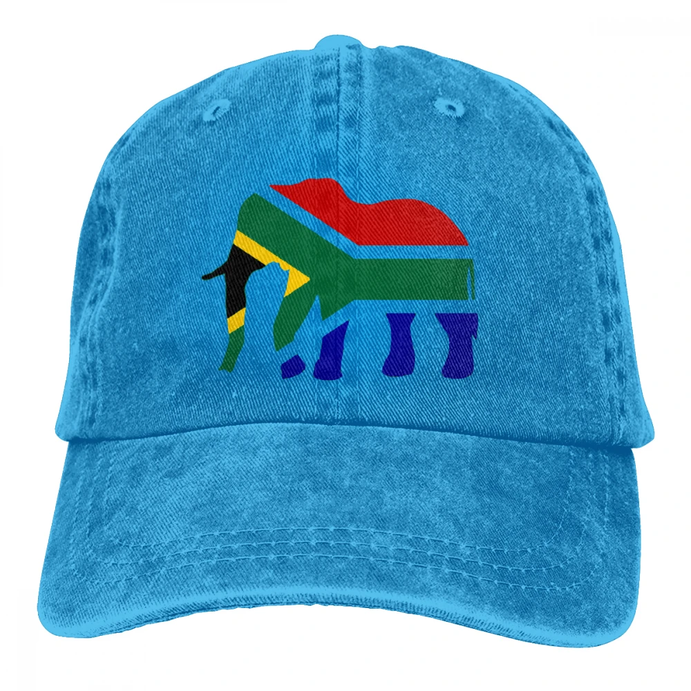 Слон флаг Южно-Африканской Республики Casquette серый унисекс Мужские Женские джинсовые бейсболка с ремешком кепки Регулируемый Гольф папа шляпа