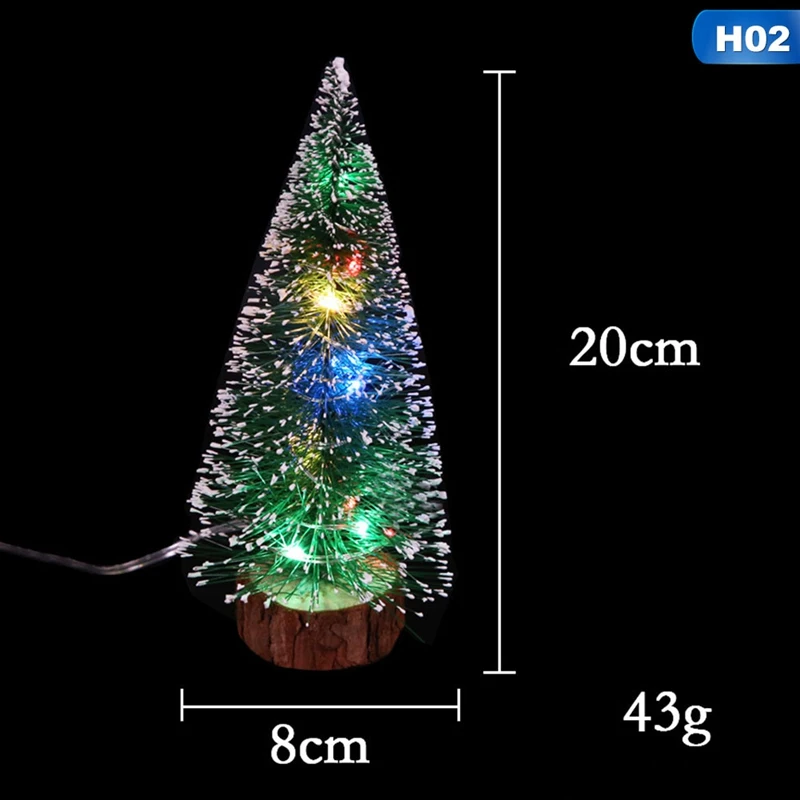 20cm multi light 4 размера Рождественские Елочные принадлежности для рождественского декора маленькая сосновая елка, размещенная в рабочем столе DIY Украшение Мини-елка - Цвет: 20cm multi light