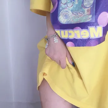 

Bear Flower Cute Bracelet Aesthetic Soft Grunge Harajuku Chain Korean Trendy 90s Style vintage ootd Tumblr Egirl Dropshipping