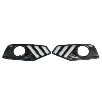 

2Pcs for 2016-2017 Nissan Tiida Mustang with Yellow and Blue 3-Color Daytime Running Lights