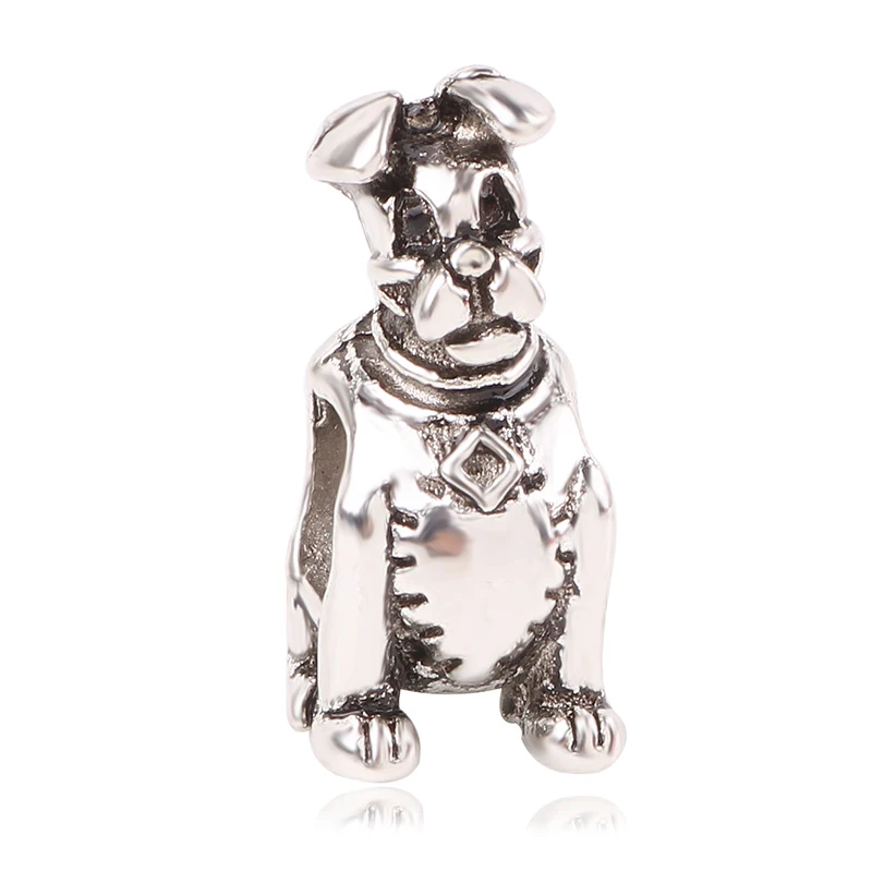 Couqcy серебристого цвета с цепочкой покрытый сплав кошка собака сова животного браслеты с подвесками, соответственные Пандоре обаятельные браслеты Цепочки и ожерелья DIY Для женщин, подарок, ювелирное изделие