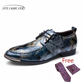 

Genuine leather Mens formal shoes oxford shoes for men dressing wedding men's brogues office shoes lace up male men shoes 2020
