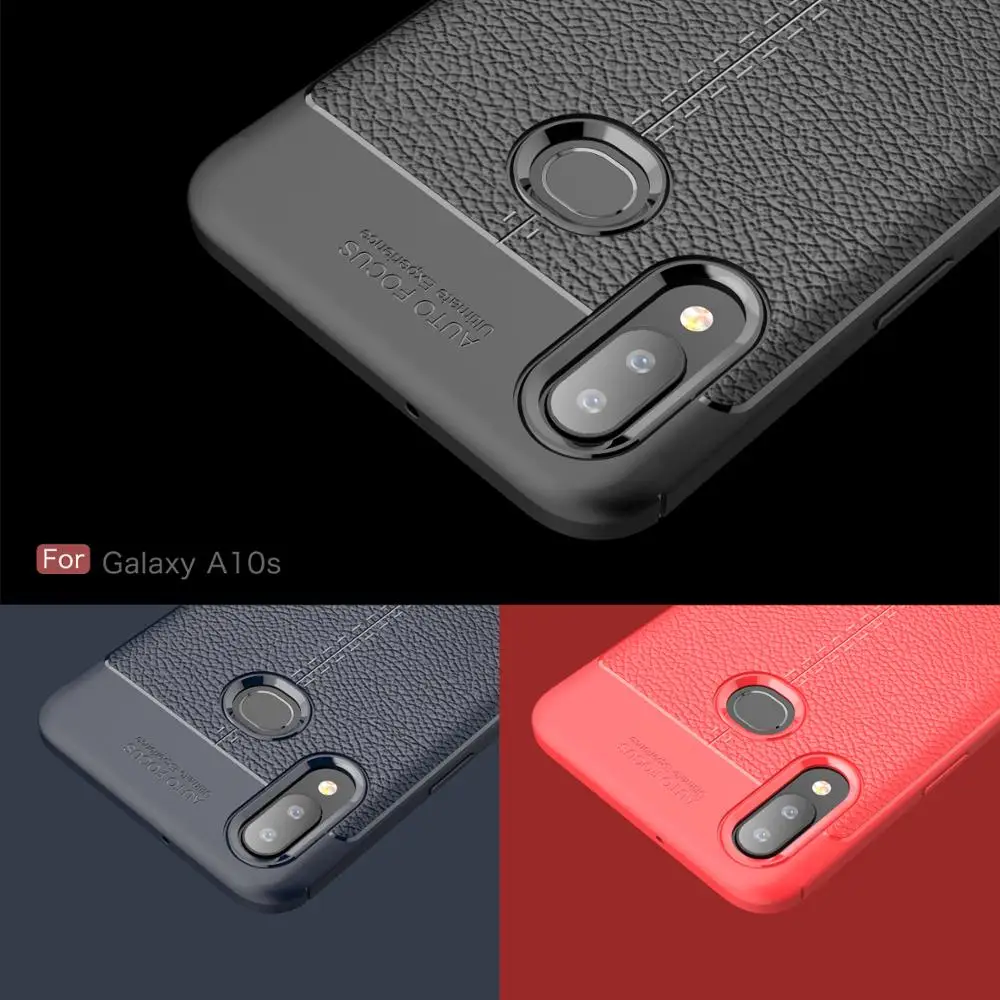 Силиконовый чехол для samsung Galaxy A10s A20s M30s чехол мягкий кожаный ТПУ текстурный чехол для телефона задняя крышка на Sm-a107f чехол в деловом стиле