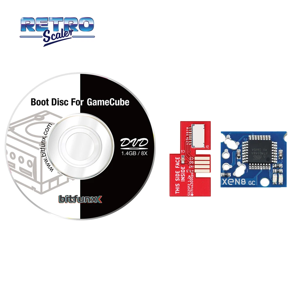 RetroScaler SD2SP2 адаптер TF кардридер + чип XENO gc Швейцарский загрузочный диск мини DVD для