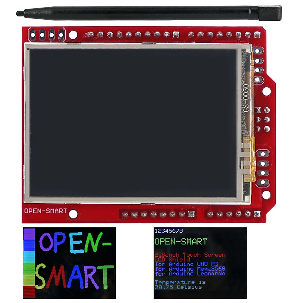 2.4 tft lcd shield touch panel display for arduino code free sample