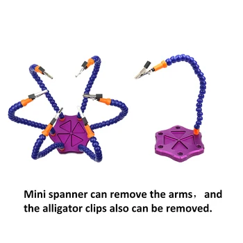

New Multifunctional Soldering Helping Hands with 6pcs Flexible Arms for Circuit Board Welding Auxiliary Tools fast finish your w