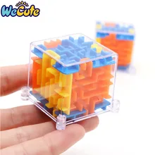 3D куб головоломка Лабиринт стальной шар игра игрушки забавная игра головоломка игрушки баланс Развивающие игрушки для детей подарок для детей