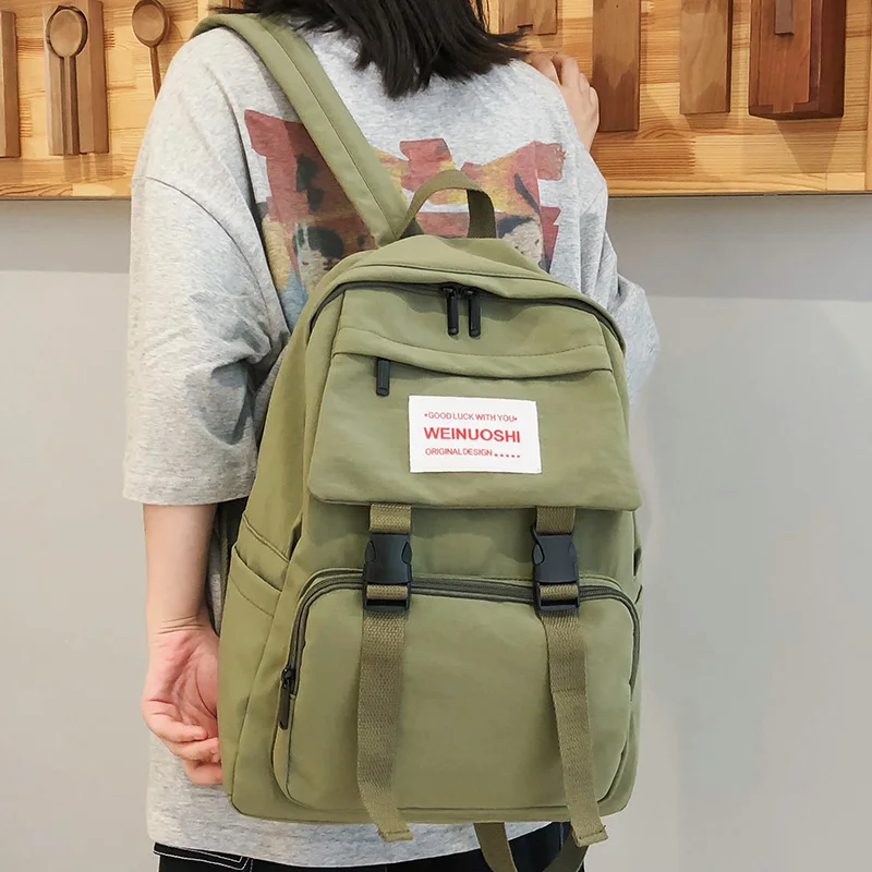

Capacity Large Buckle Backpack Women School Bags for Teenage Girl Waterproof Backpack Multi Pocket Female Mochilas Mujer 2020