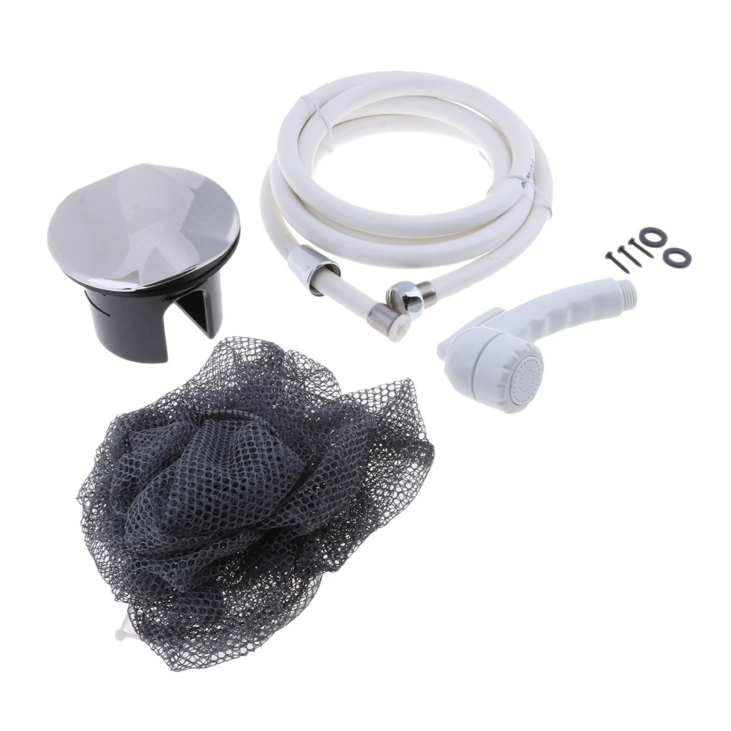 RV Boat Marine Transom Shower Lid with 180cm Length Hose & Shower Sprayer