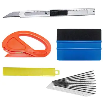 

4pcs/set Car Vinyl Wrap Film Squeegee Scraper Tools Vehicle Sticker Installation Kit Cutter Knife Car Styling Auto Accessories