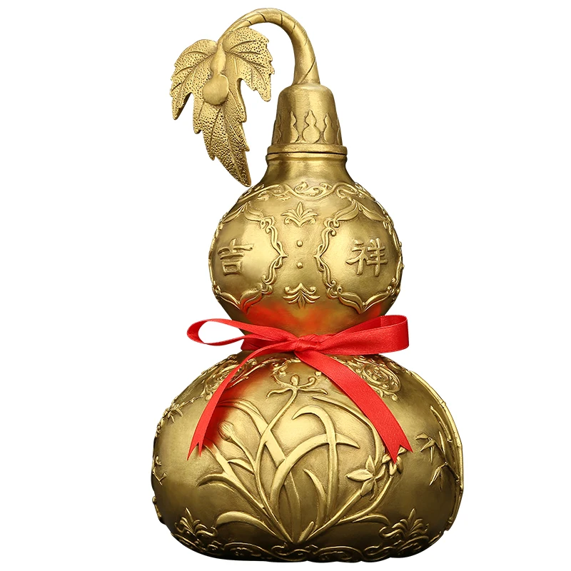 

Gossip Copper Gourd Ornaments, Large Opening, Pure Gossip, Feng Shui, Living Room, Home Lucky Furnishings Decorations, Gathering