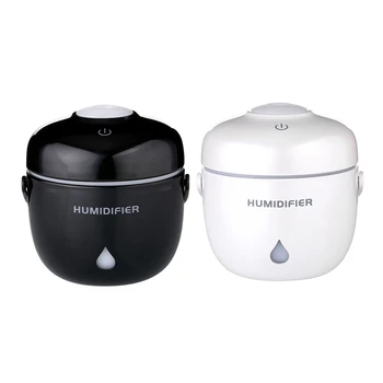 

-2 Pcs 230Ml Rice Cooker LED Glowing Air Aroma Humidifier Essential Oil Diffuser Aromatherapy Electric Essential Oil Aroma Diff