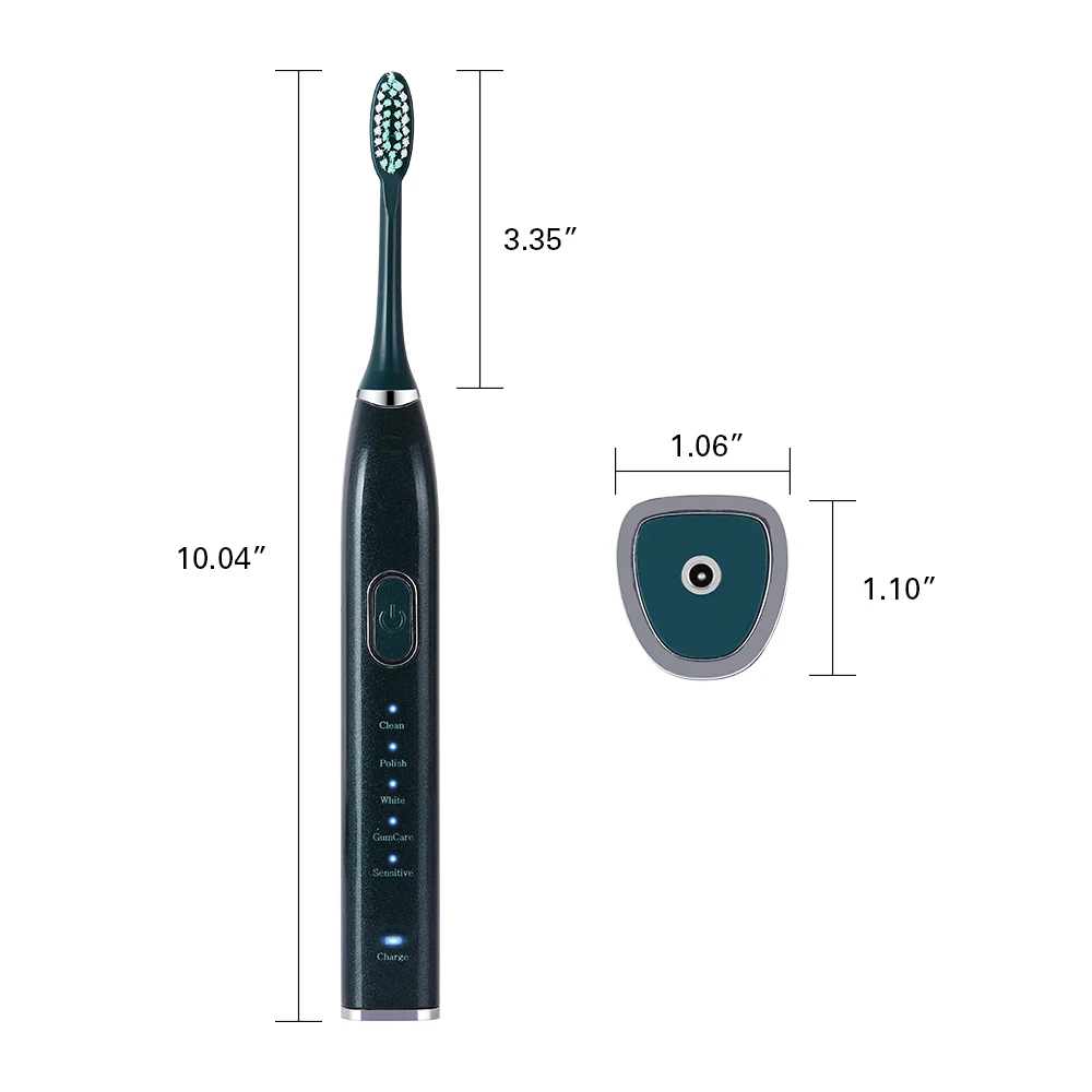 10 Modes Automatic Sonic Electric Toothbrush Rechargeable USB Charger Ultrasonic Teeth Brush for Adults 5/ 10 Replacement Heads 10 Modes Automatic Sonic Electric Toothbrush Rechargeable USB Charger Ultrasonic Teeth Brush for Adults 5/ 10 Replacement Heads