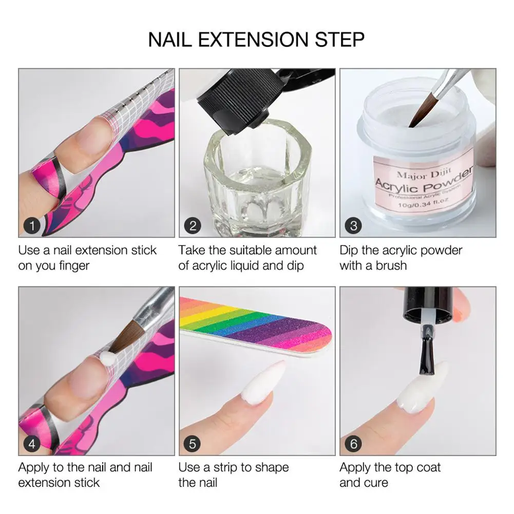 Conjunto de Manicure Conjunto para Unhas Unha Manicure Acrílico Cristal Transparente Líquido 3d Arte Construtor 16 Pçs Kit 9 arte conjunto para unhas construtor