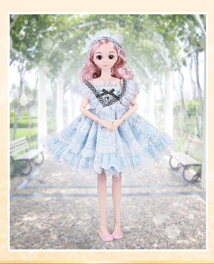 60 см шарнир подвижный сон Поющий супер костюм куклы макияж кукла подарок кукла. Принцесса день рождения Рождественский подарок костюм девочка игрушка