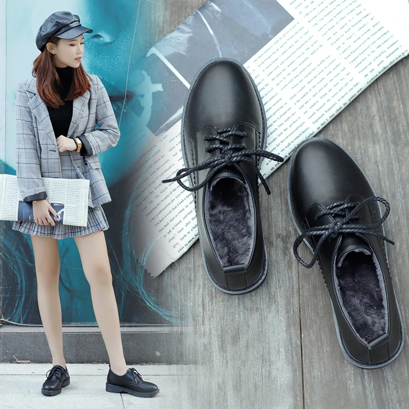 

Small Leather Shoes Women's 2019 Spring New Style WOMEN'S Shoes British Style Korean-style Versatile Gentle Fairy-Style Flat Spr