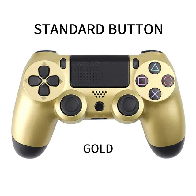 Беспроводной контроллер Bluetooth 4,0 DoubleShock джойстик геймпады для Playstation PS 4 геймпад версия 2 для ПК телефон видеоигры - Цвет: Gold