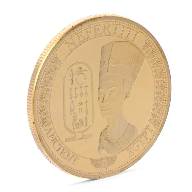 Позолоченная памятная монета Nefertiti из древнего Египта коллекционный