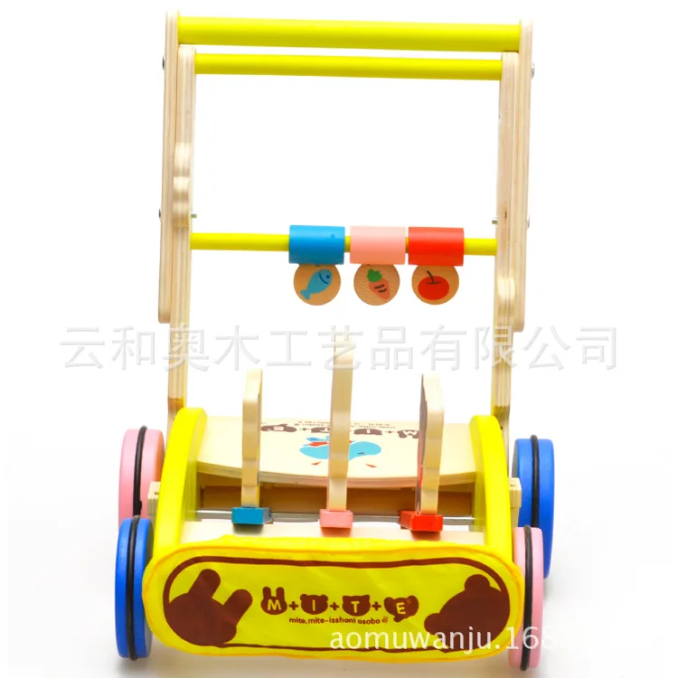 

Wooden Learner Car 1-3 Years Old Infants Learner Wood Cart Baby Walker Toy