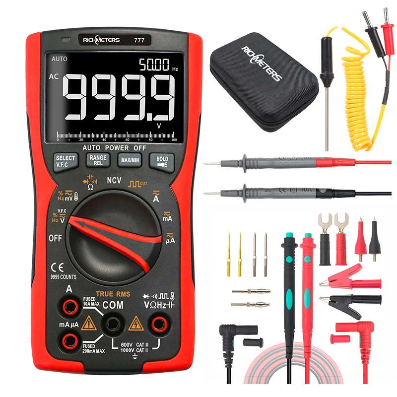 US $26.90 Rm777 Digital Multimeter 9999 Professional True Rms Analog Tester Multimetro Diy Transistor Capacitor Ncv Acdc Current Meter